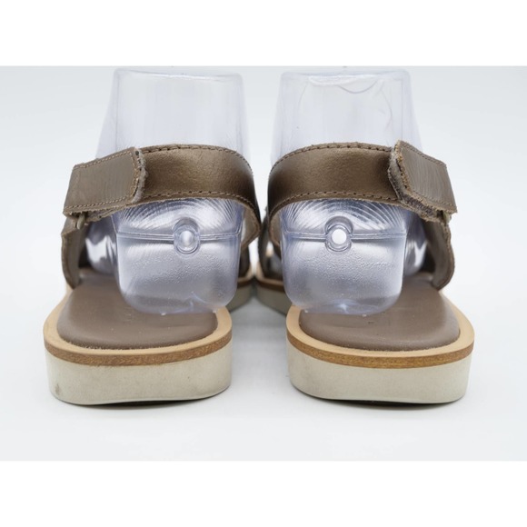 Timberland Sandals Womens 6.5 Brown Leather Strappy Slingback Open Toe Flat Heel - Picture 7 of 11